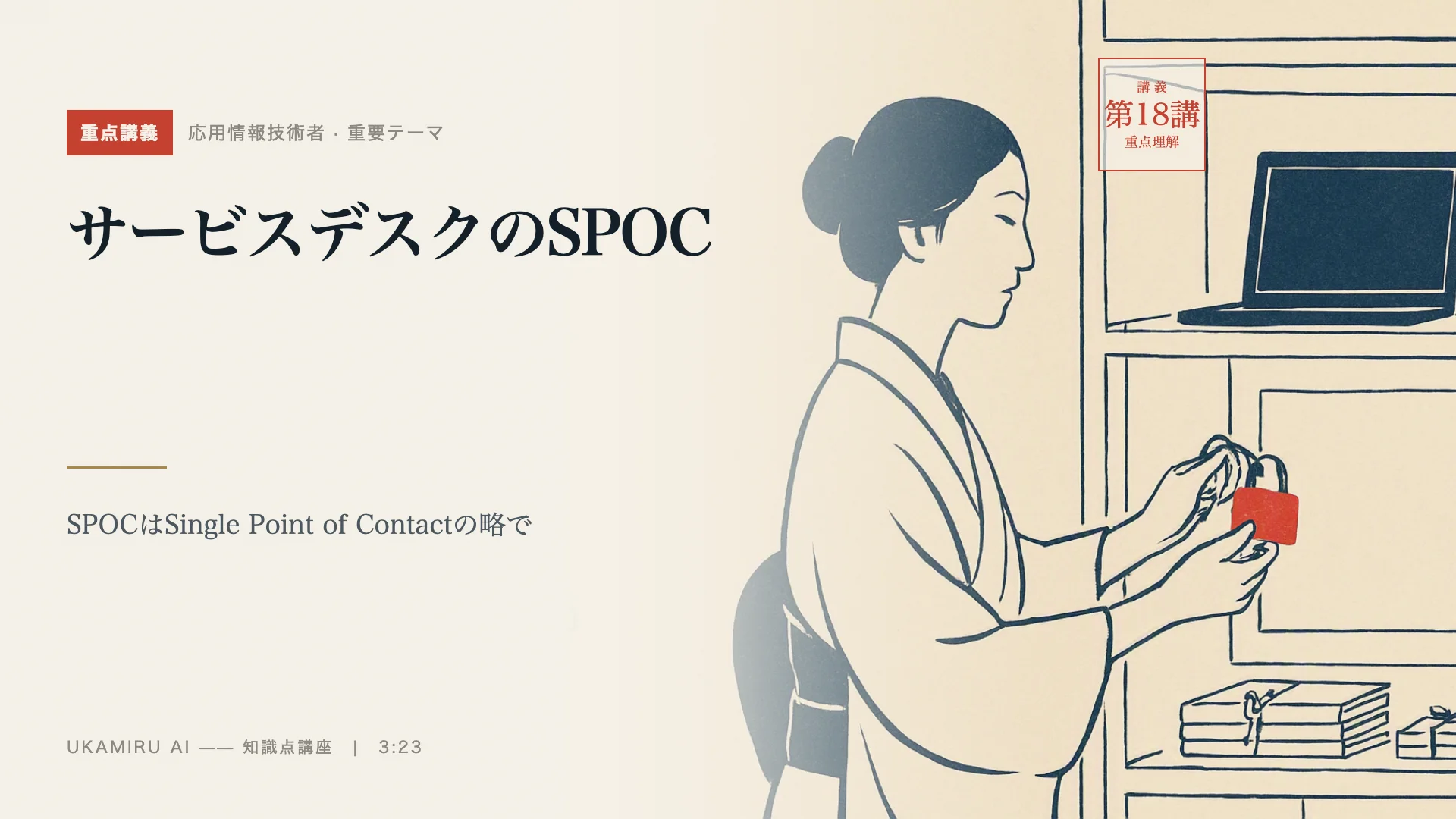 第18講「サービスデスクのSPOC」の表紙