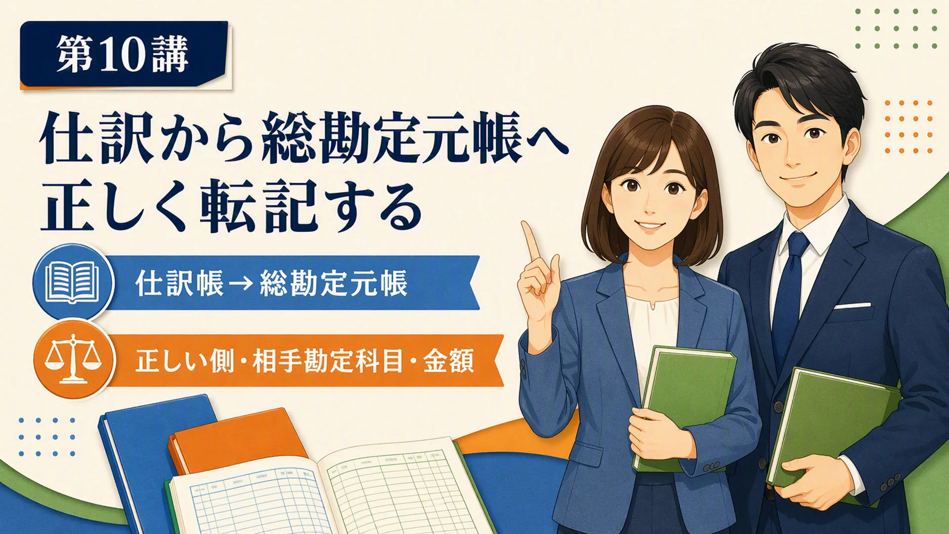 講義「仕訳から総勘定元帳へ正しく転記する」の表紙