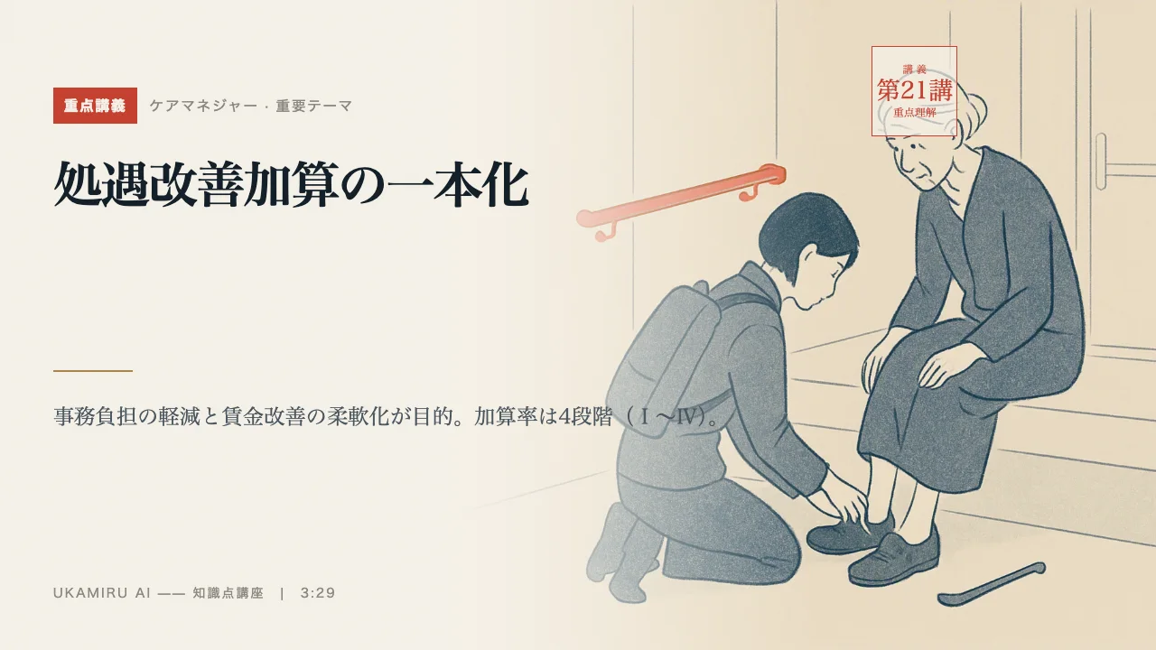 第21講「処遇改善加算の一本化」の表紙
