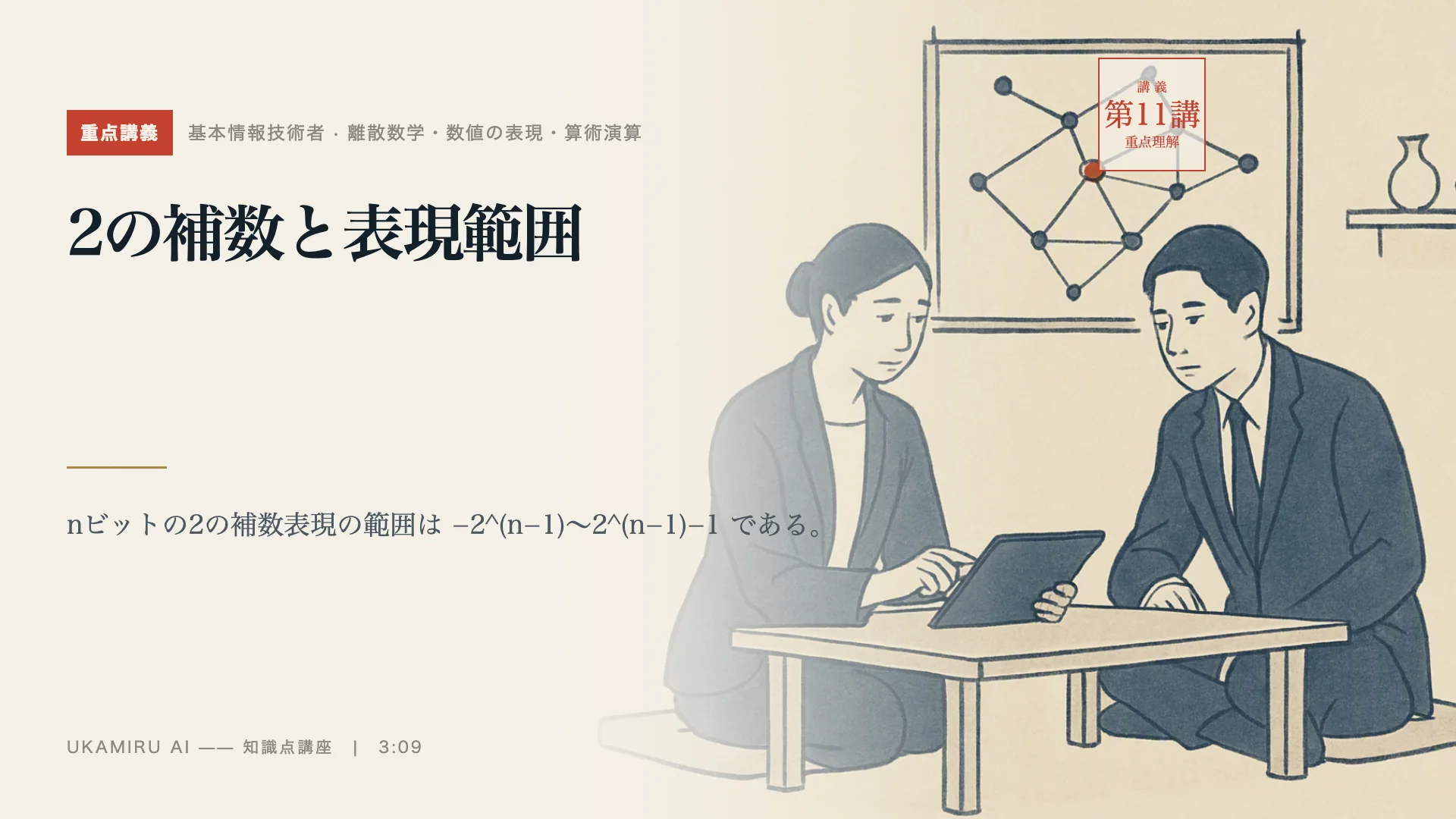 第11講「2の補数と表現範囲」の表紙