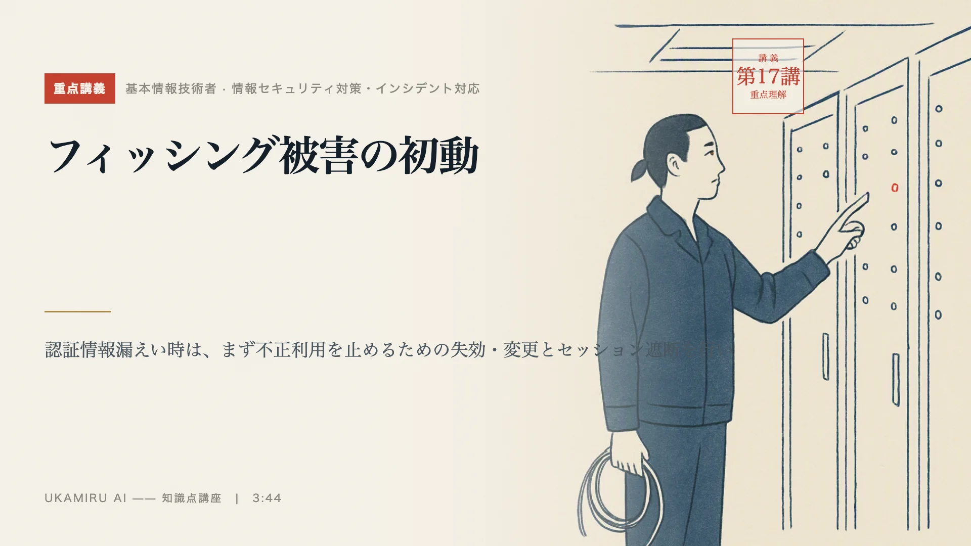 第17講「フィッシング被害の初動」の表紙