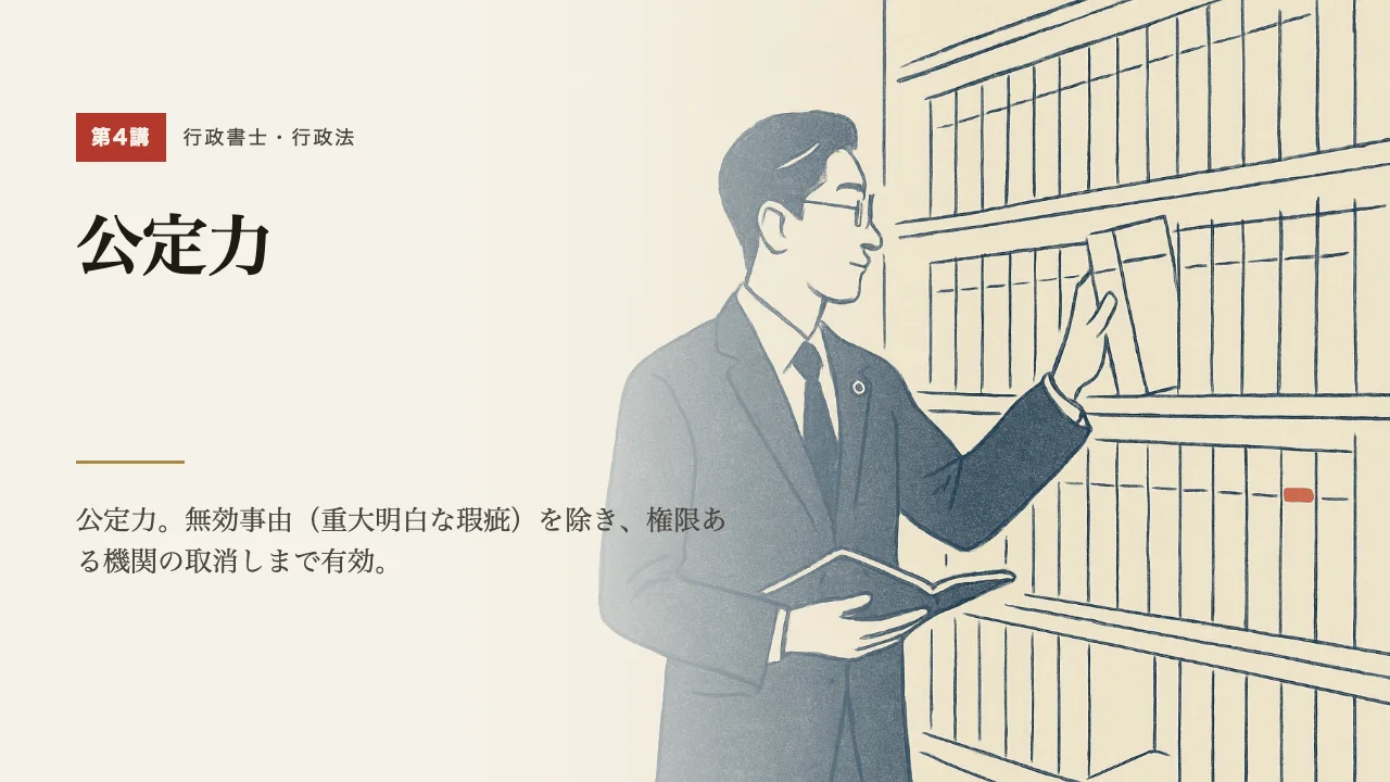 講義「公定力」の表紙