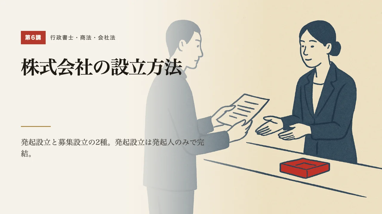 講義「株式会社の設立方法」の表紙