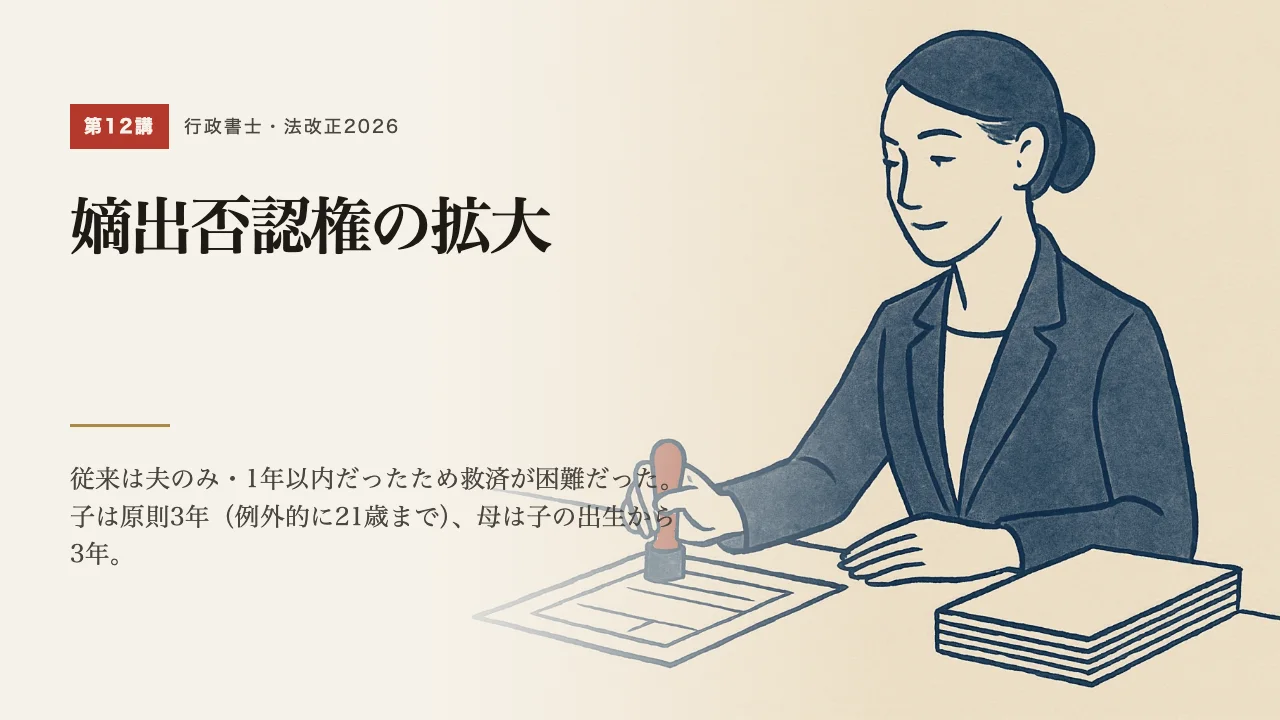講義「嫡出否認権の拡大」の表紙