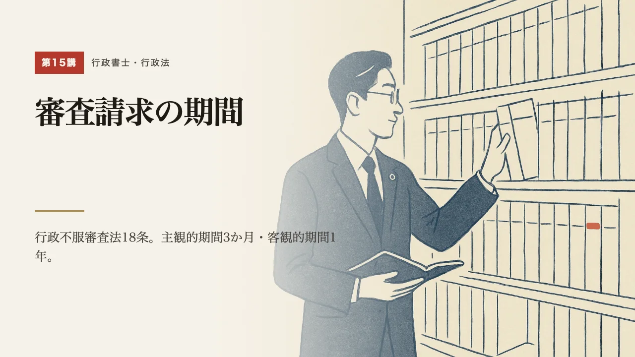 講義「審査請求の期間」の表紙