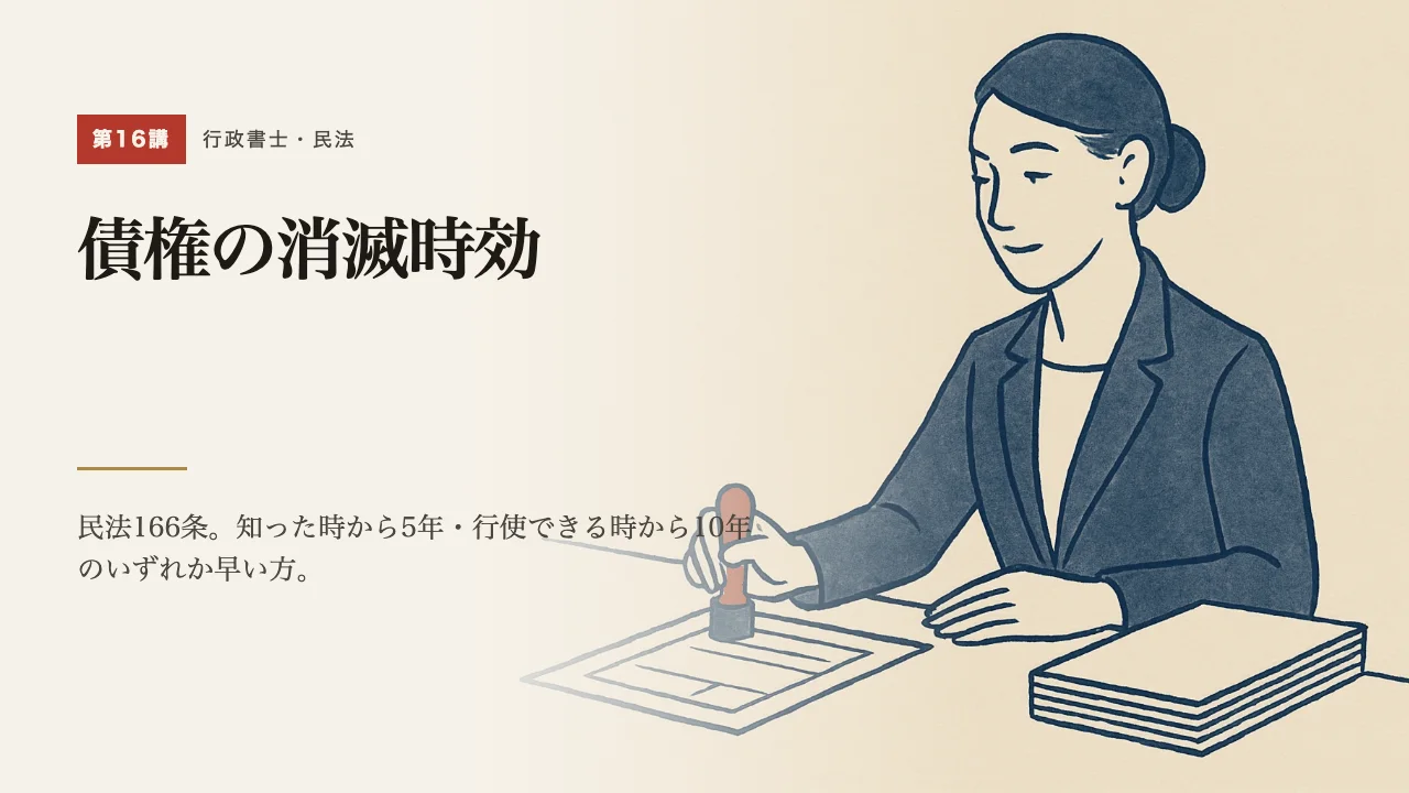 講義「債権の消滅時効」の表紙