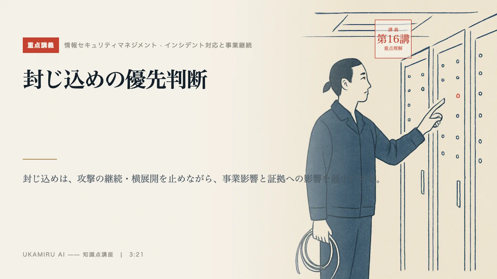 第16講「封じ込めの優先判断」の表紙